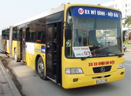 Các tuyến xe bus đi sân bay nội bài