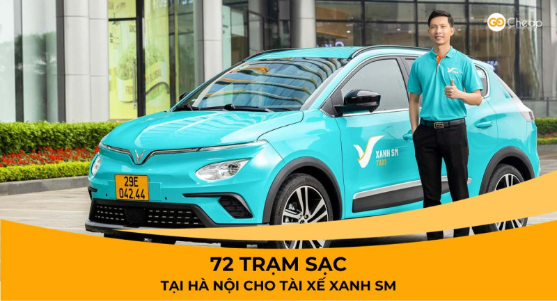 72 trạm sạc tại Hà Nội cho tài xế Xanh SM