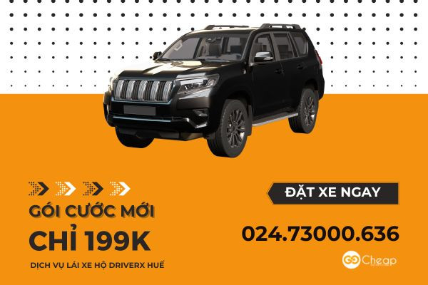Dịch vụ lái xe hộ DriverX GOCheap! ra mắt tại Huế