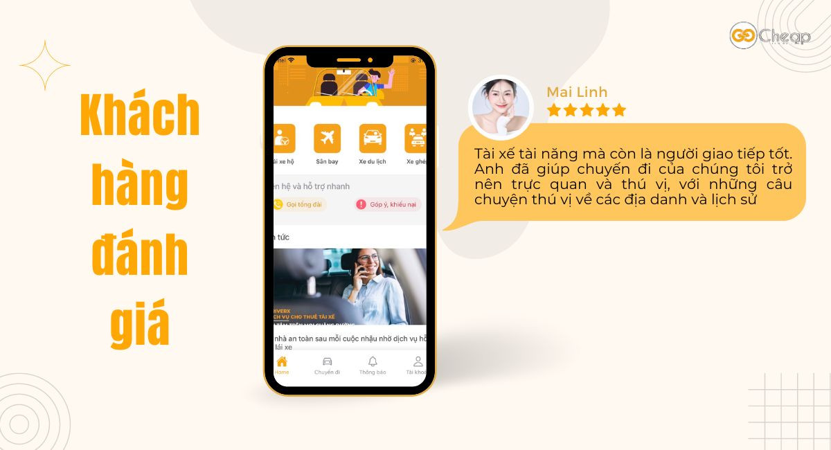 Khách hàng đánh giá về Tài xế cao cấp DriverX GOCheap!: Nguyễn Trường Kha