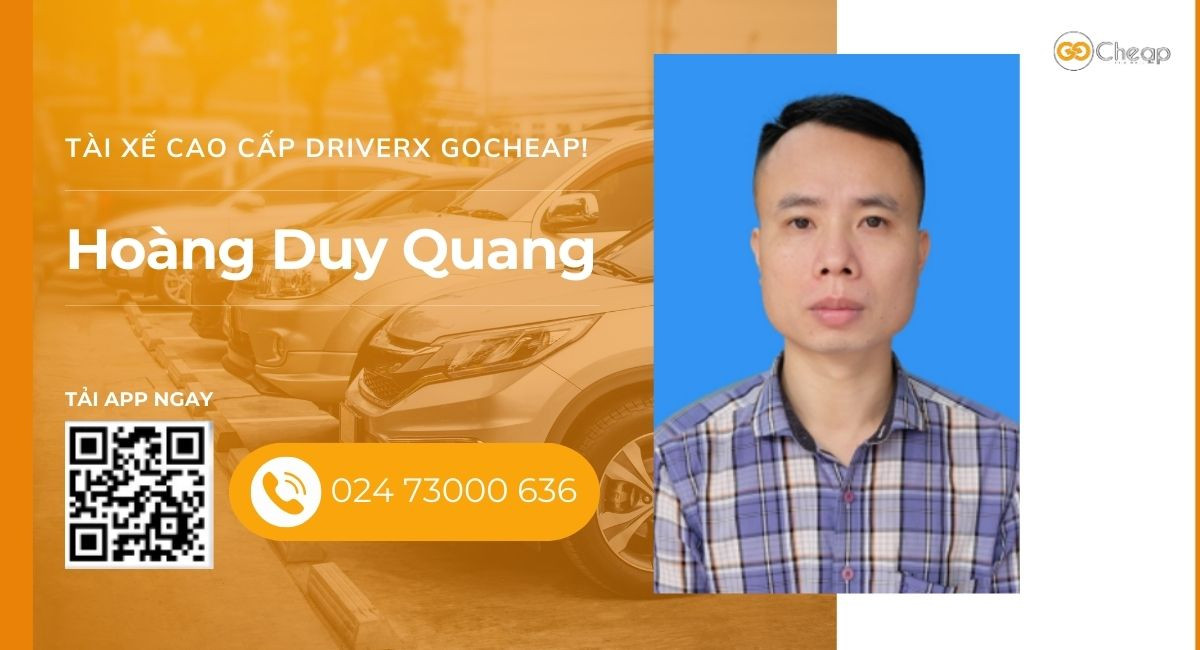 Tài xế cao cấp DriverX GOCheap!: Hoàng Duy Quang, 1989